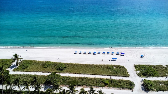 8855 Collins Ave Unit 2D, Surfside, FL 33154 - aerial view of waterfront with a beach