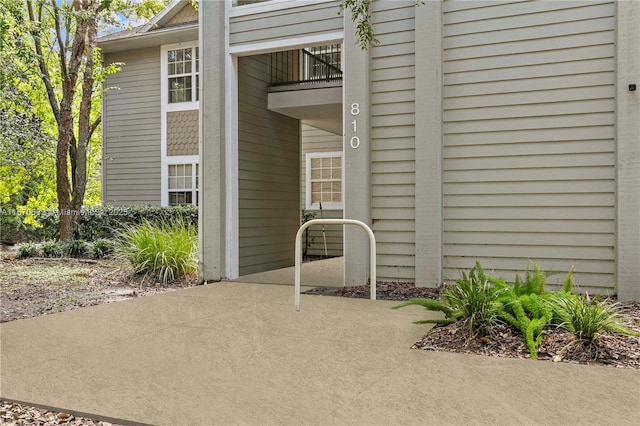 exterior space with a balcony