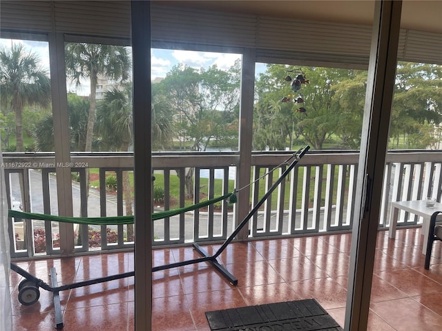 view of sunroom