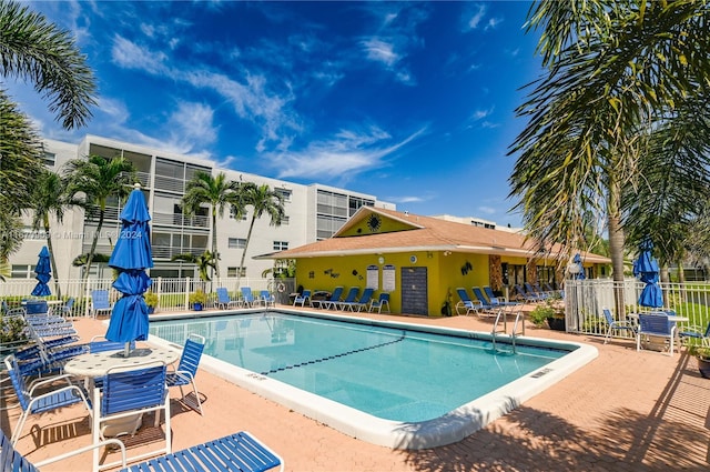 view of pool with a patio area