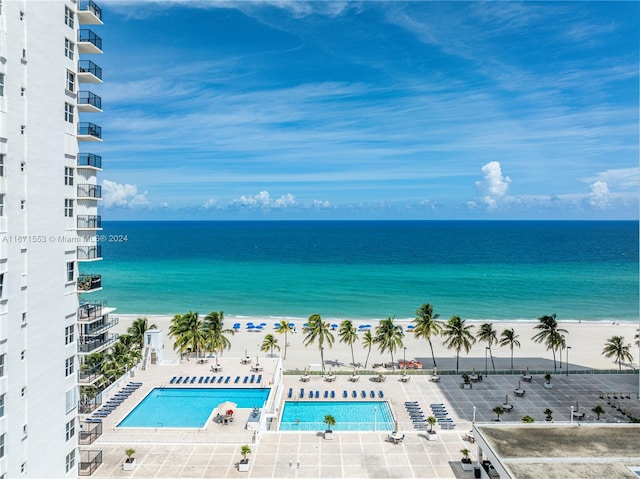 water view featuring a view of the beach