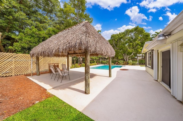 view of pool with a patio area