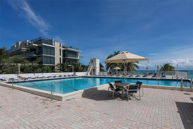 view of pool with a patio area