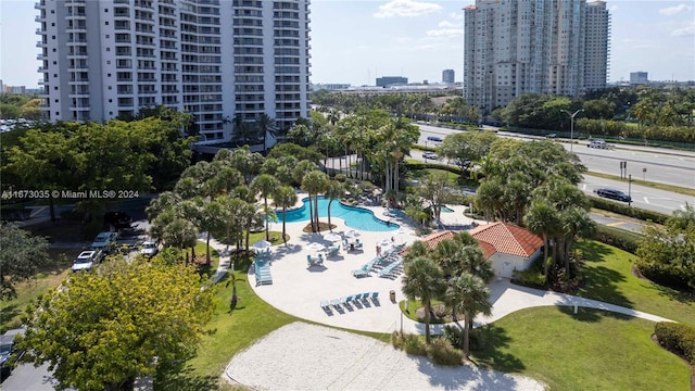 birds eye view of property