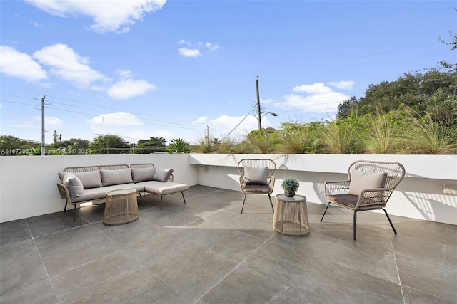 view of patio with an outdoor hangout area