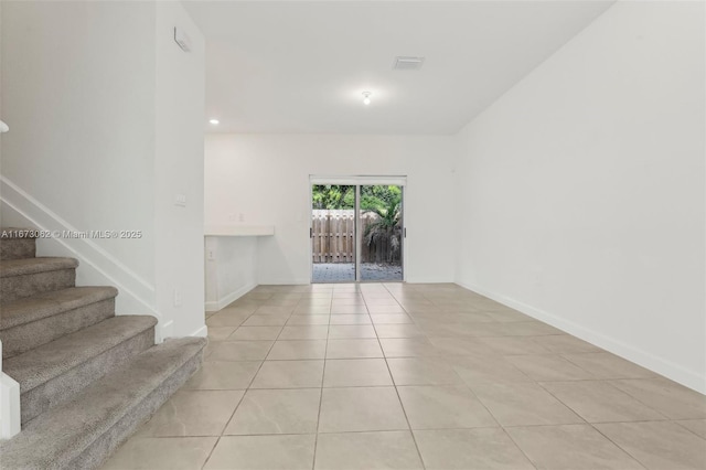 view of tiled spare room