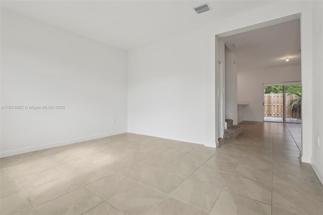 view of tiled spare room