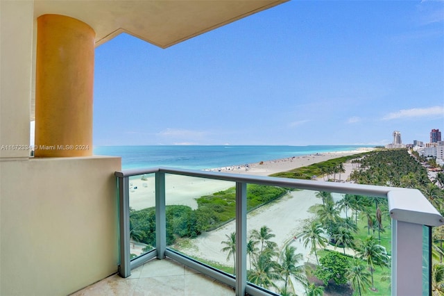1455 Ocean Dr Unit 1203, Miami Beach, FL 33139 - balcony with view of water and beach