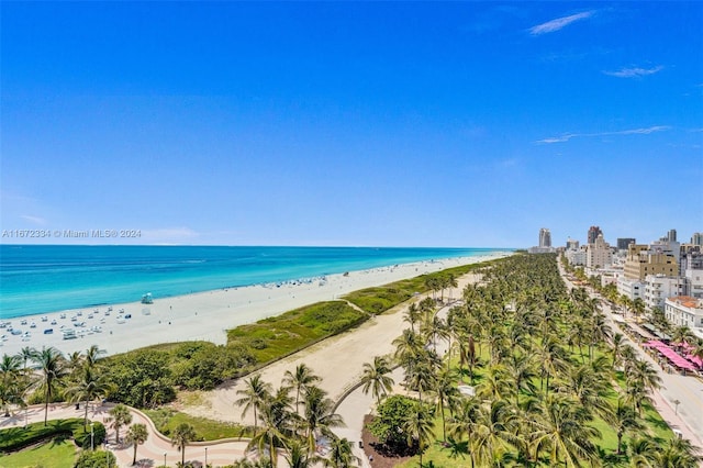 property view of water with a view of the beach