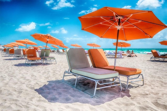 1455 Ocean Dr Unit 1203, Miami Beach, FL 33139 - view of patio / terrace featuring a water view