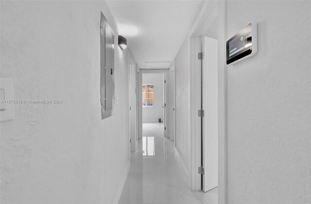 corridor with electric panel