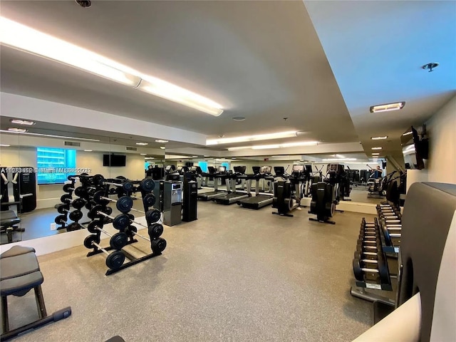 view of exercise room