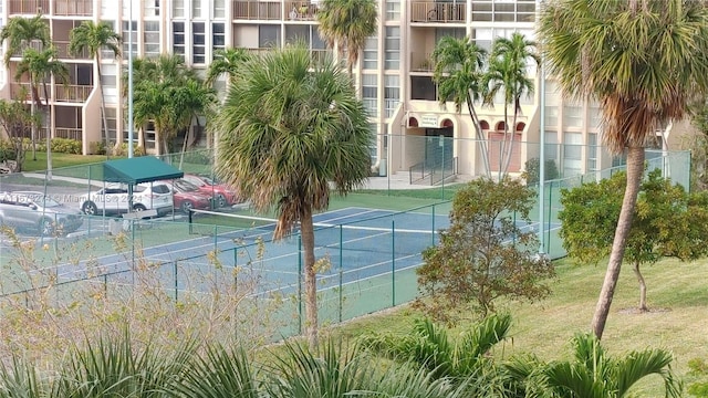 view of tennis court