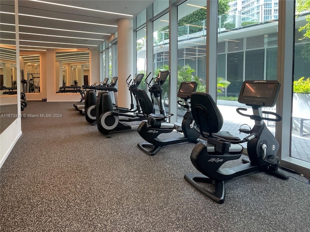 view of exercise room