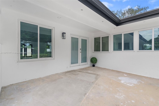 view of patio / terrace featuring french doors