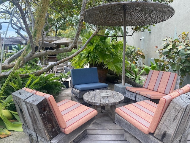 view of patio / terrace featuring a deck