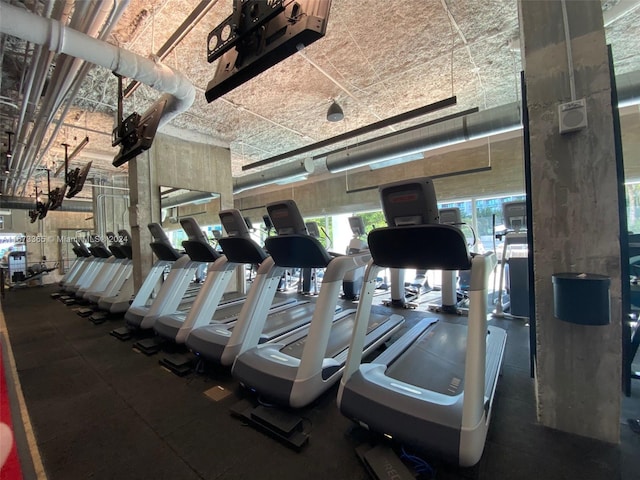 view of workout area