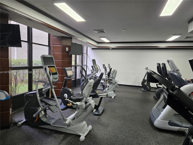 view of workout area