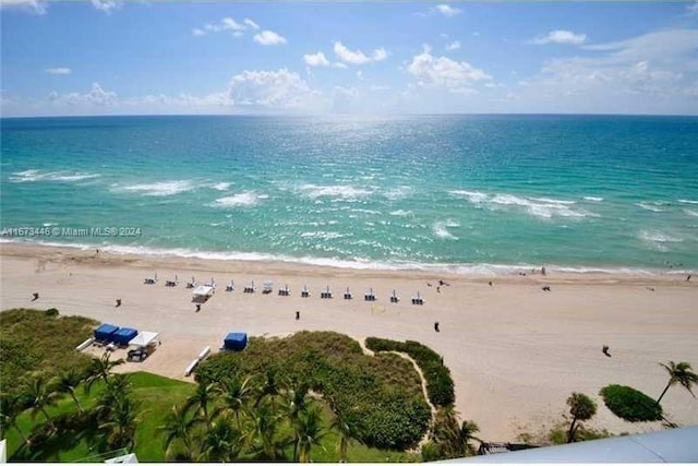 water view featuring a beach view