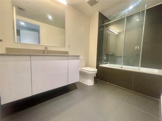 1600 NE 1st Ave Unit 2502, Miami, FL 33132 - bathroom with tiled shower / bath combo, tile patterned floors, and vanity