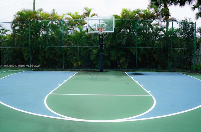 view of basketball court