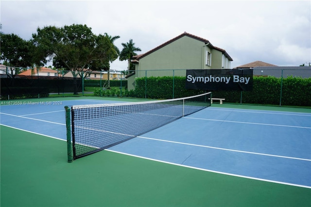 view of tennis court