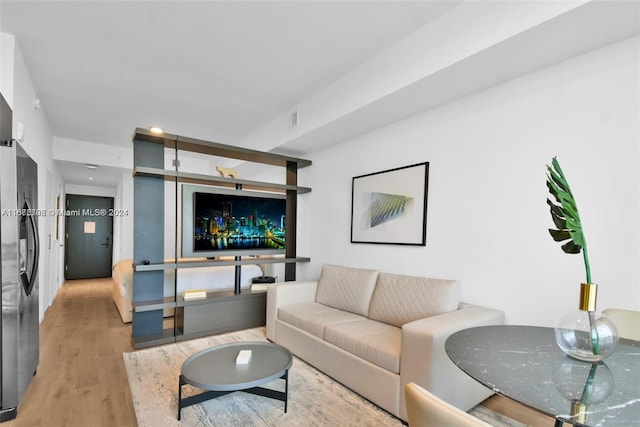 living room featuring hardwood / wood-style floors