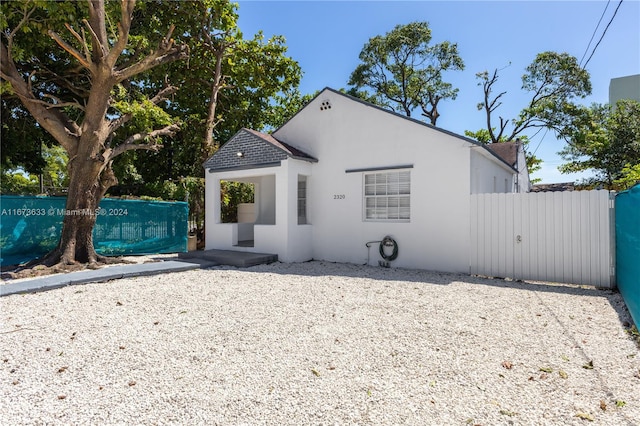 view of front of house with a patio