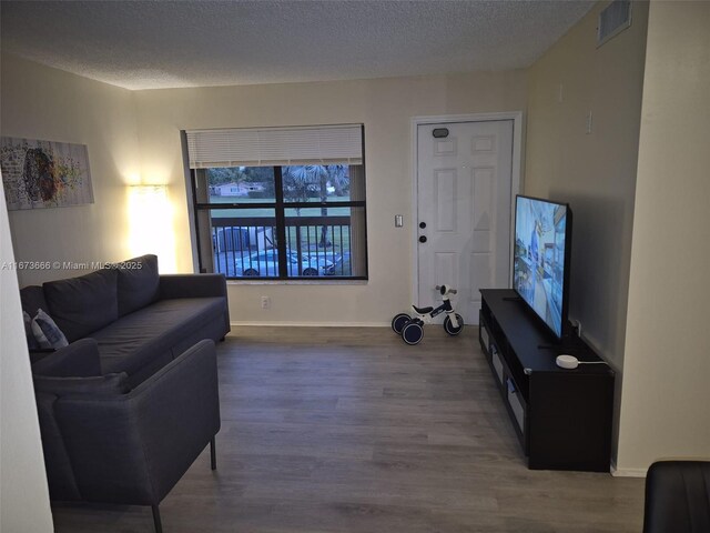 living room featuring hardwood / wood-style flooring