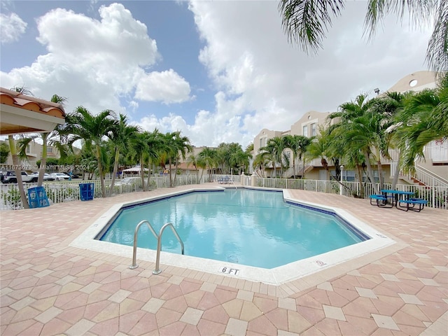 view of pool with a patio