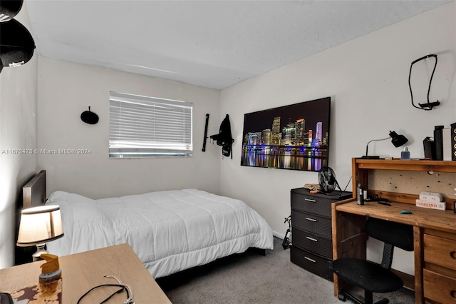 bedroom with carpet