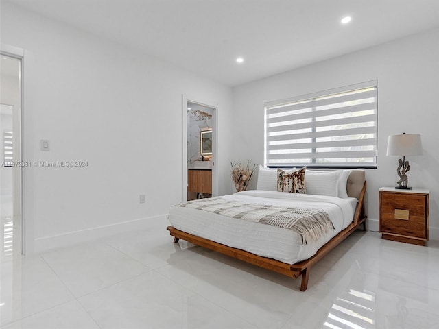 view of tiled bedroom