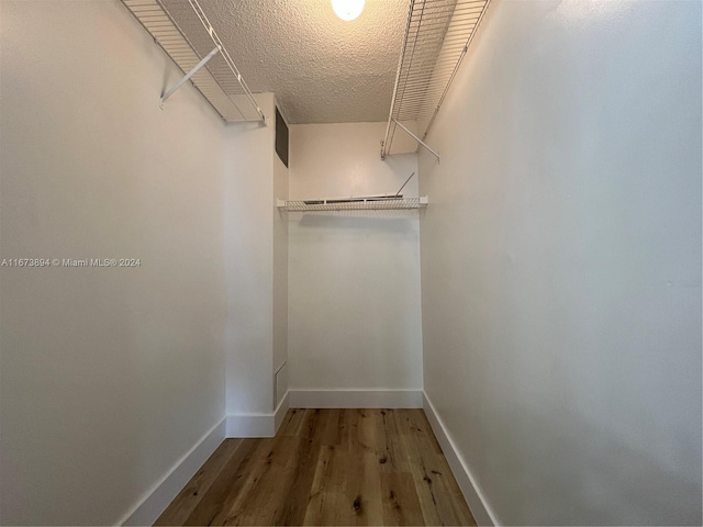 spacious closet with hardwood / wood-style floors