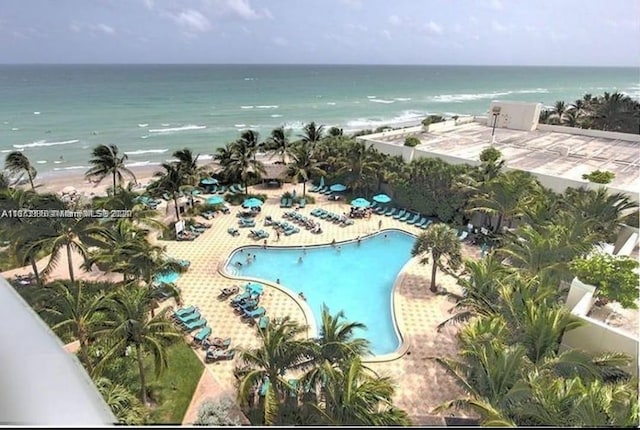 3801 S Ocean Dr Unit 9W, Hollywood, FL 33019 - birds eye view of property featuring a view of the beach and a water view