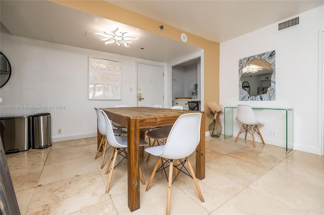 view of dining room