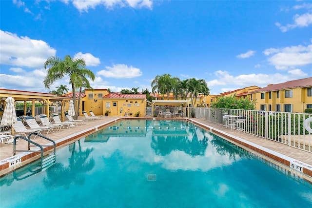 view of pool with a patio