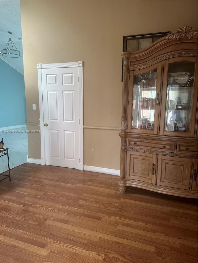 dining room with wood-type flooring