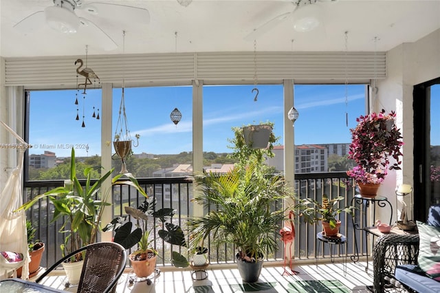 view of sunroom / solarium