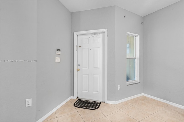 view of tiled entrance foyer