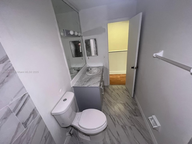 bathroom featuring toilet and vanity