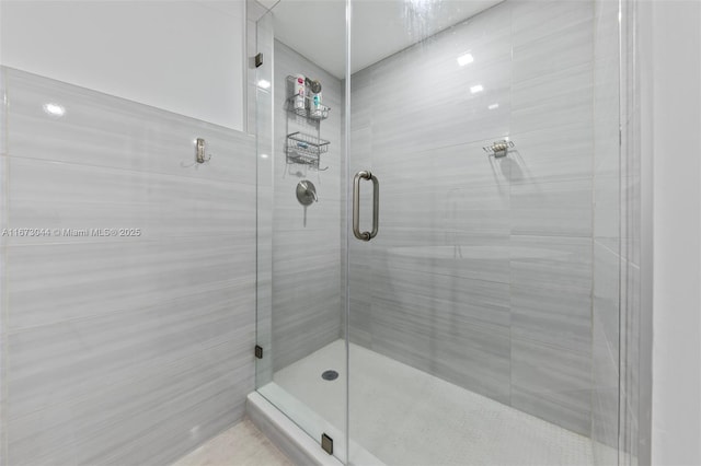 bathroom with an enclosed shower