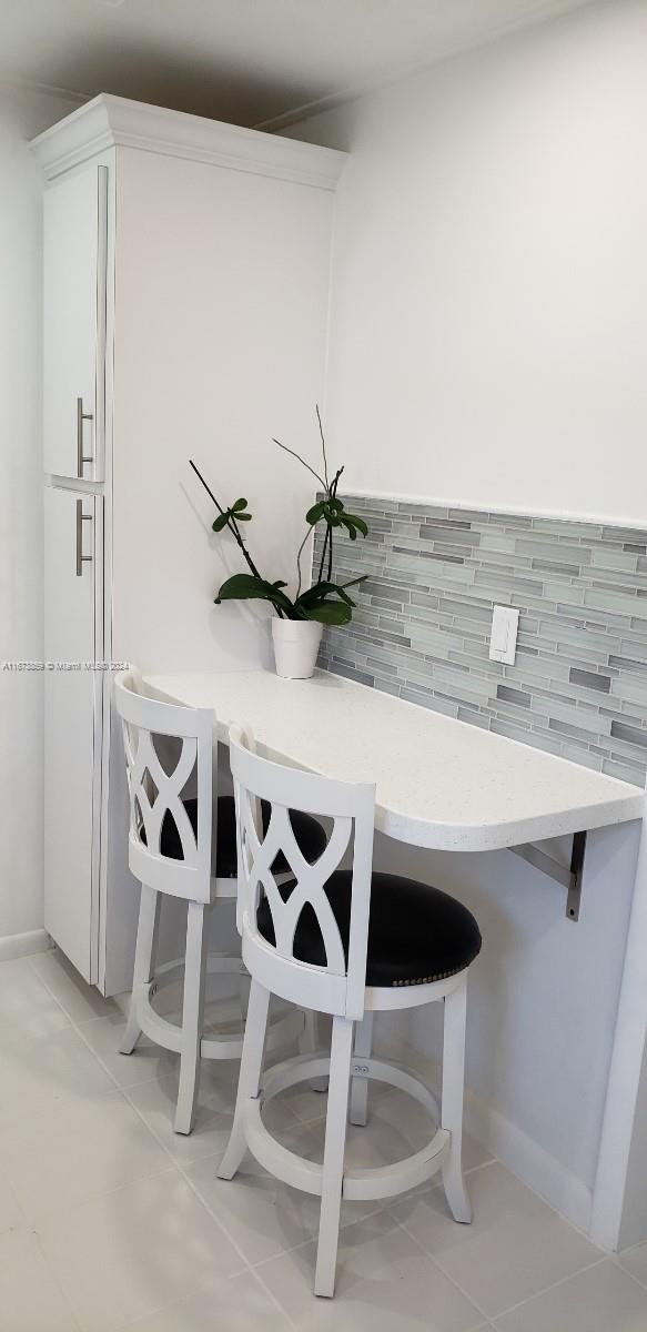 view of tiled dining room