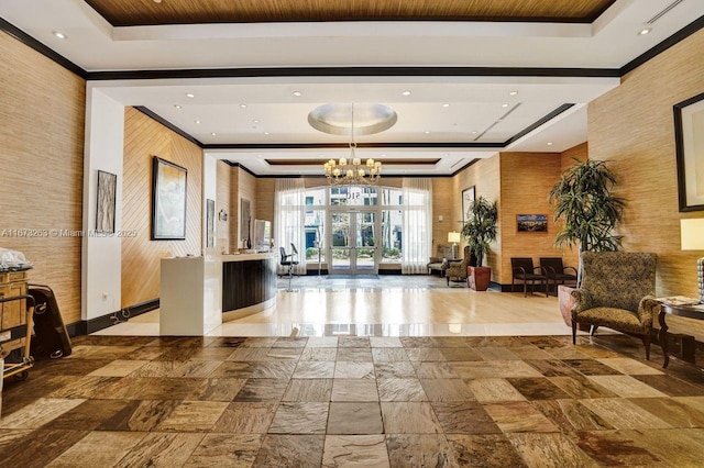 510 NW 84th Ave Unit 529, Plantation, FL 33324 - community lobby with crown molding and wood walls