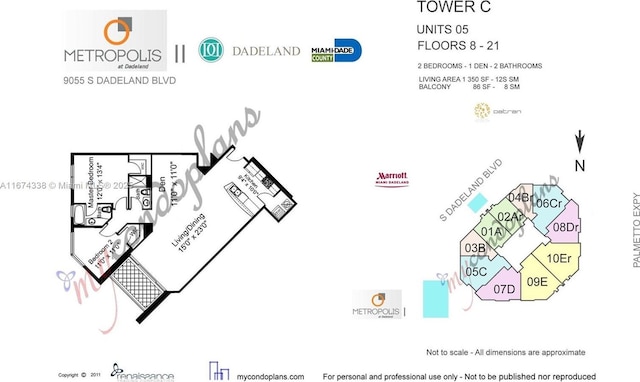9066 SW 73rd Ct Unit 1205, Miami, FL 33156 - room layout