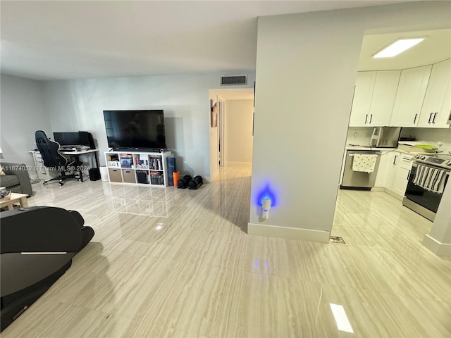 living room featuring light hardwood / wood-style flooring