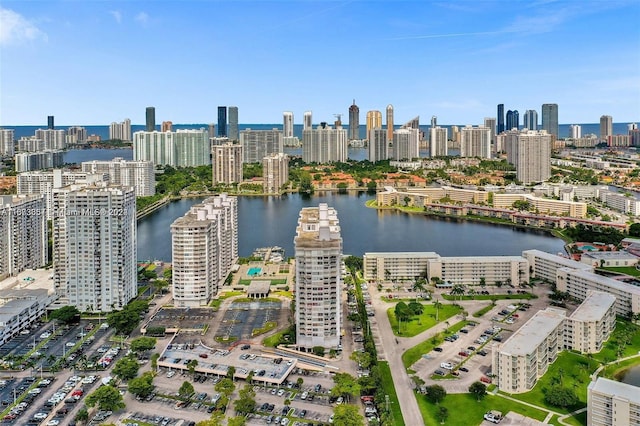 18071 Biscayne Blvd Unit 303, Aventura, FL 33160 - bird's eye view with a water view and a city view