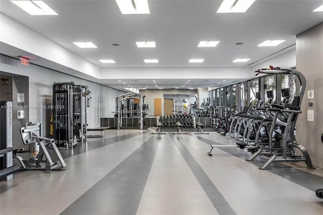 view of workout area