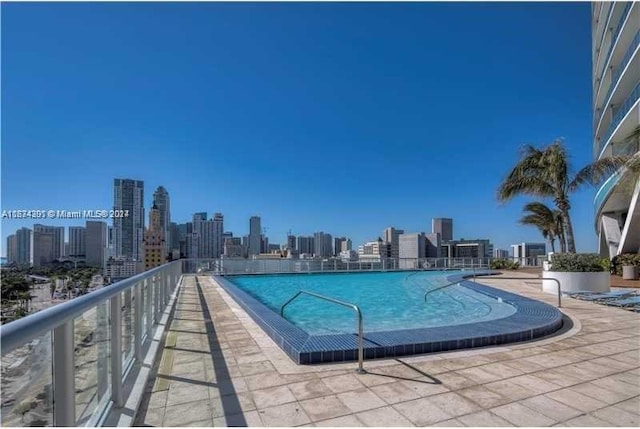888 Biscayne Blvd Unit 1811, Miami, FL 33132 - community pool featuring a skyline view