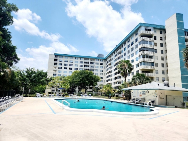 view of pool with a patio