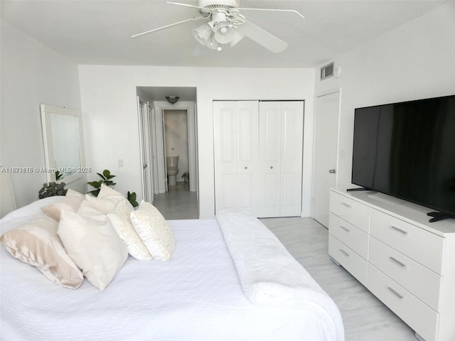 4330 Hillcrest Dr Unit 414, Hollywood, FL 33021 - bedroom with a closet and ceiling fan